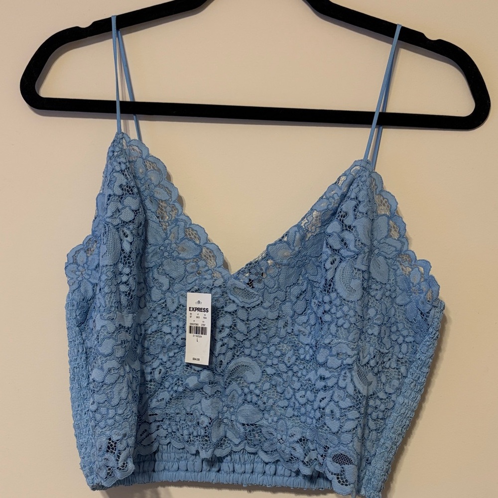 Express Light Blue Lace Camisole